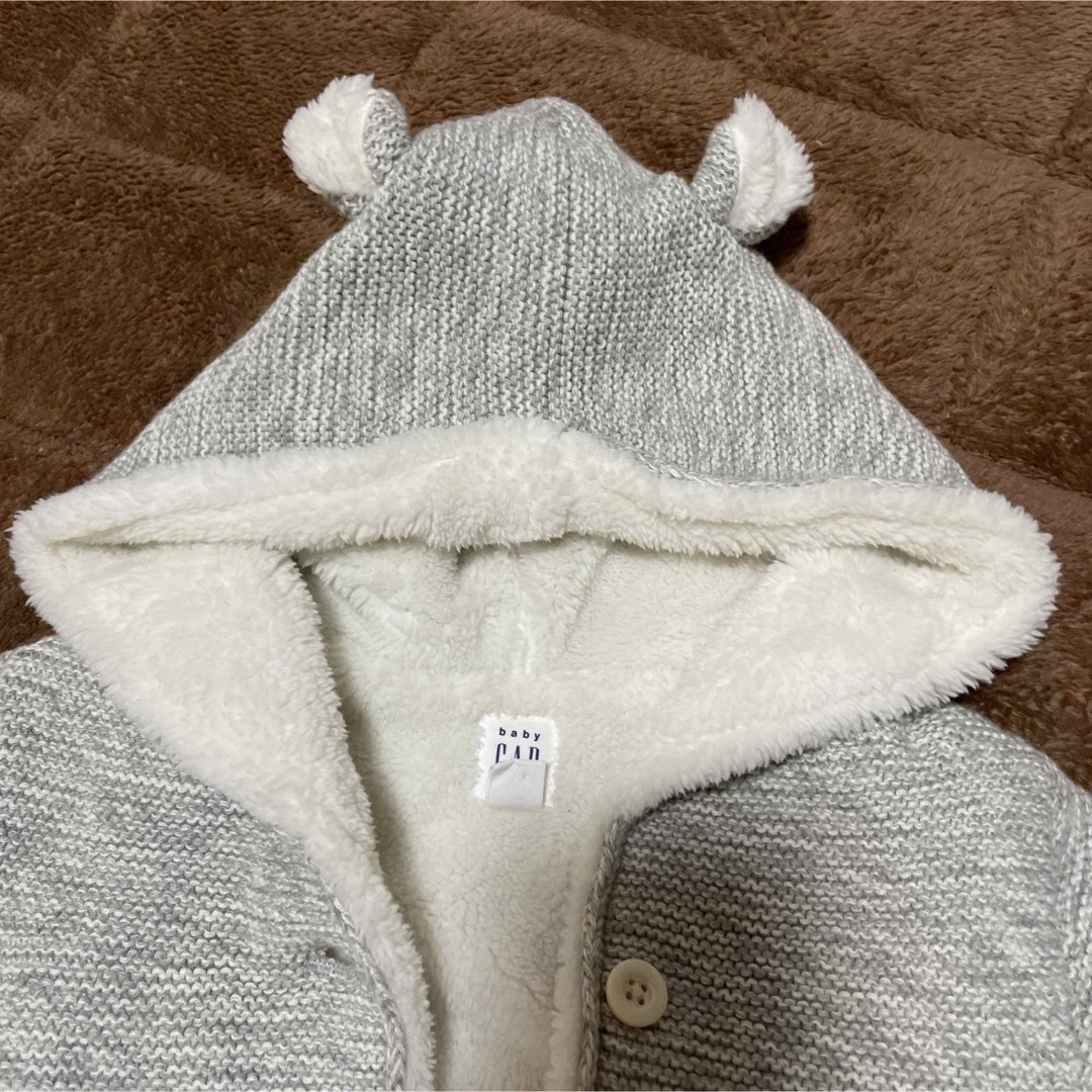 GAP(ギャップ)のgap ソフトガーターニット　グレー キッズ/ベビー/マタニティのキッズ服女の子用(90cm~)(カーディガン)の商品写真