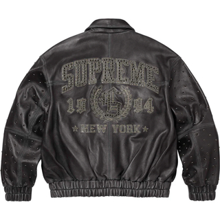 【Mサイズ】Gem Studded Leather Jacket