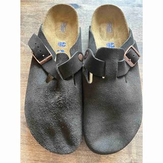 ビルケンシュトック(BIRKENSTOCK)の新品　ビルケン　ボストン　ダークブラウン　43(スリッポン/モカシン)