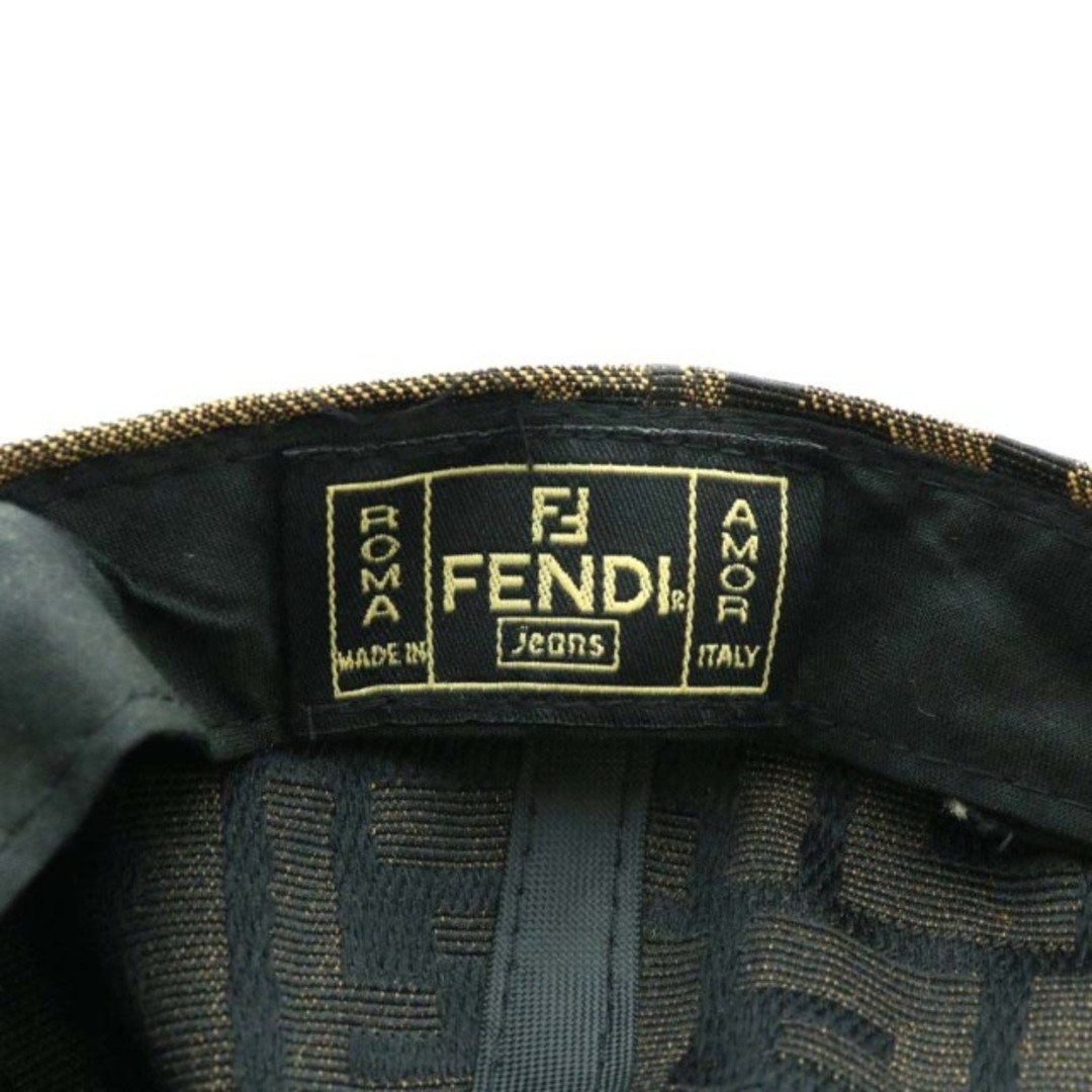 FENDI(フェンディ)のフェンディ FENDI 帽子 キャップ キャンバス ズッカ柄 総柄 茶色 黒 メンズの帽子(キャップ)の商品写真