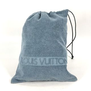 ルイヴィトン(LOUIS VUITTON)のルイヴィトン LOUIS VUITTON ロゴ マルチポーチ パイル 巾着 ポーチ コットン ブルー(ポーチ)