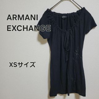 アルマーニエクスチェンジ(ARMANI EXCHANGE)のARMANI EXCHANGE アルマーニ リボンカットソー Tシャツ XS(Tシャツ(半袖/袖なし))