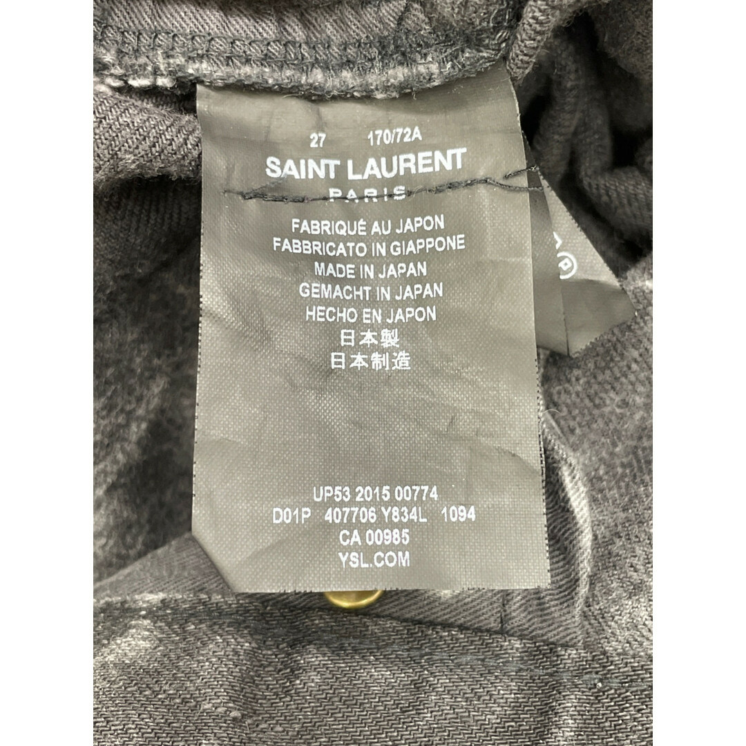 Saint Laurent(サンローラン)のサンローランパリ 407706 Y834L ブリーチ加工スキニーデニムパンツ 27 メンズのパンツ(その他)の商品写真