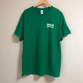 ギルタン(GILDAN)のUS古着　ギルダン　Tシャツ　緑　XL プリント　魚　アメリカ　90年台　ビッグ(Tシャツ/カットソー(半袖/袖なし))