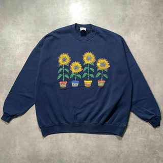 Sun Flower ひまわり ネイビー スウェット サンフラワー向日葵(スウェット)