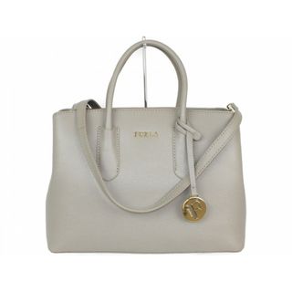 フルラ(Furla)のFURLA　フルラ　2WAYバッグ　ハンドバッグ　ショルダーバッグ　グレー　シンプル　レディース　ギフト　プレゼント包装可【中古】松前R56号店(メッセンジャーバッグ)