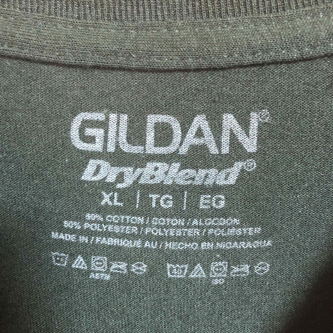 GILDAN(ギルタン)のギルダン　US古着　Tシャツ　XL 90’s グリーン　プリント メンズのトップス(Tシャツ/カットソー(半袖/袖なし))の商品写真