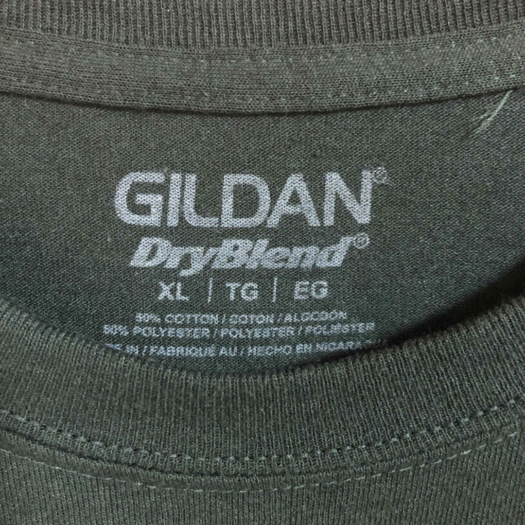 GILDAN(ギルタン)のギルダン　US古着　Tシャツ　XL 90’s グリーン　プリント メンズのトップス(Tシャツ/カットソー(半袖/袖なし))の商品写真