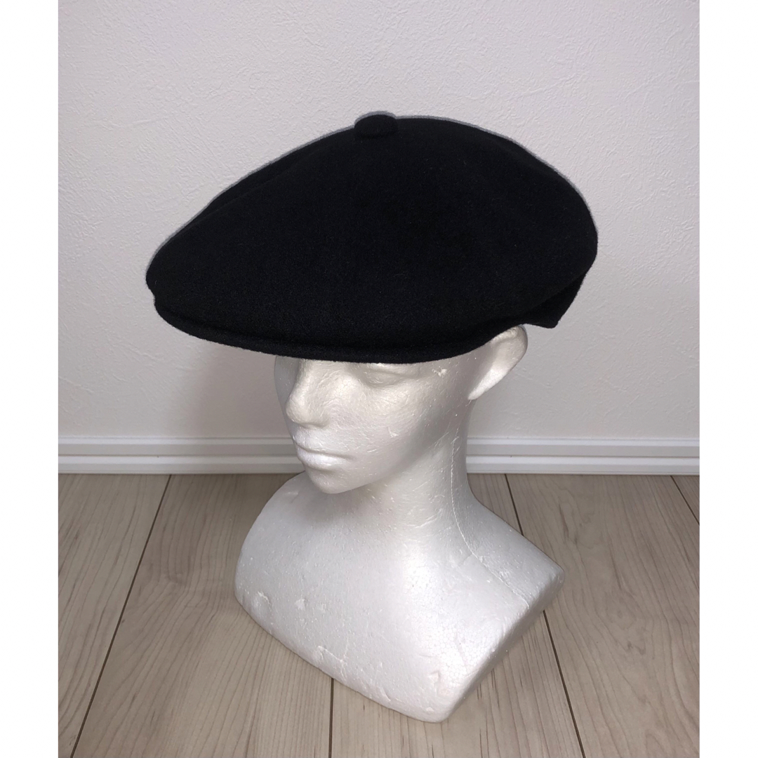 KANGOL(カンゴール)のL 美品 KANGOL ハンチングキャップ ブラック 黒 カンゴール ベレー帽 メンズの帽子(ハンチング/ベレー帽)の商品写真