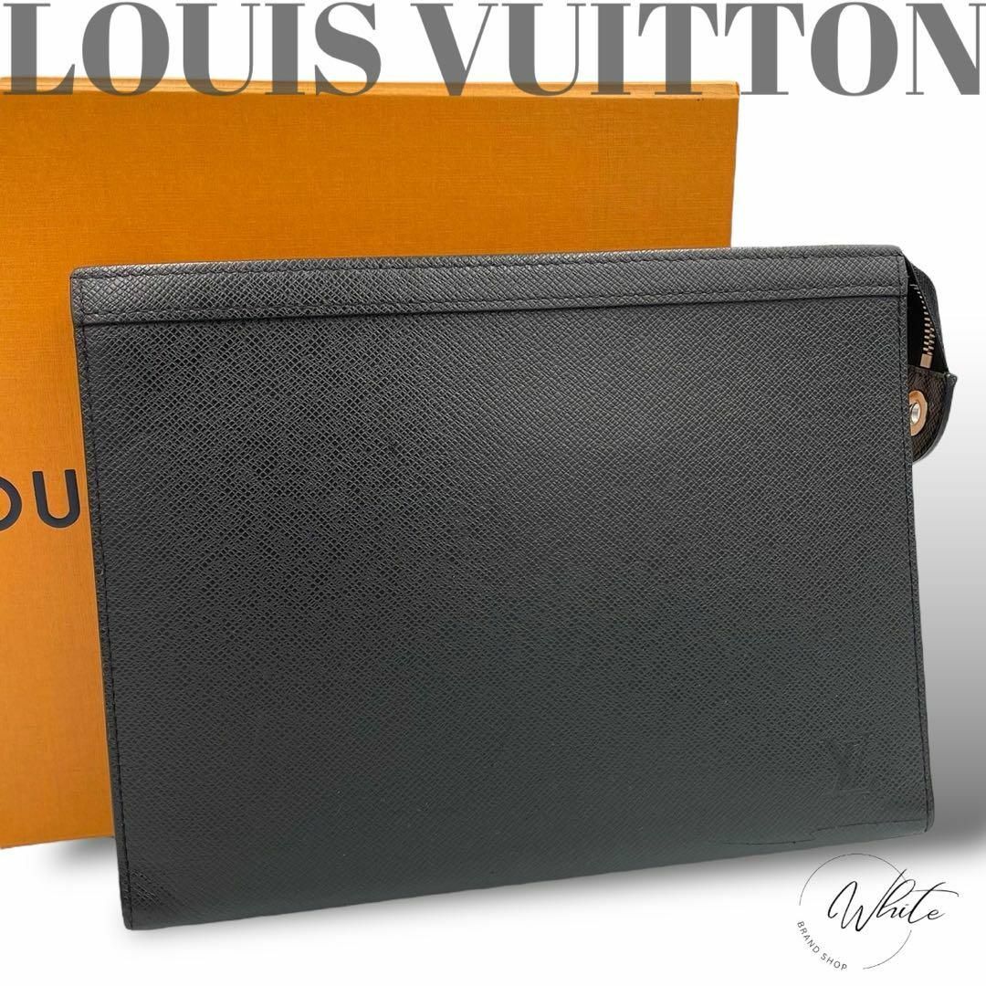 LOUIS VUITTON(ルイヴィトン)の【美品】ルイヴィトン　タイガ　クラッチバッグ　ハンド　セカンド　ブラック　黒 メンズのバッグ(セカンドバッグ/クラッチバッグ)の商品写真