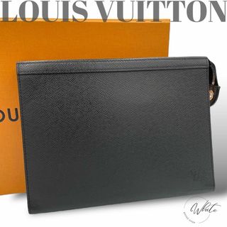 ルイヴィトン(LOUIS VUITTON)の【美品】ルイヴィトン　タイガ　クラッチバッグ　ハンド　セカンド　ブラック　黒(セカンドバッグ/クラッチバッグ)