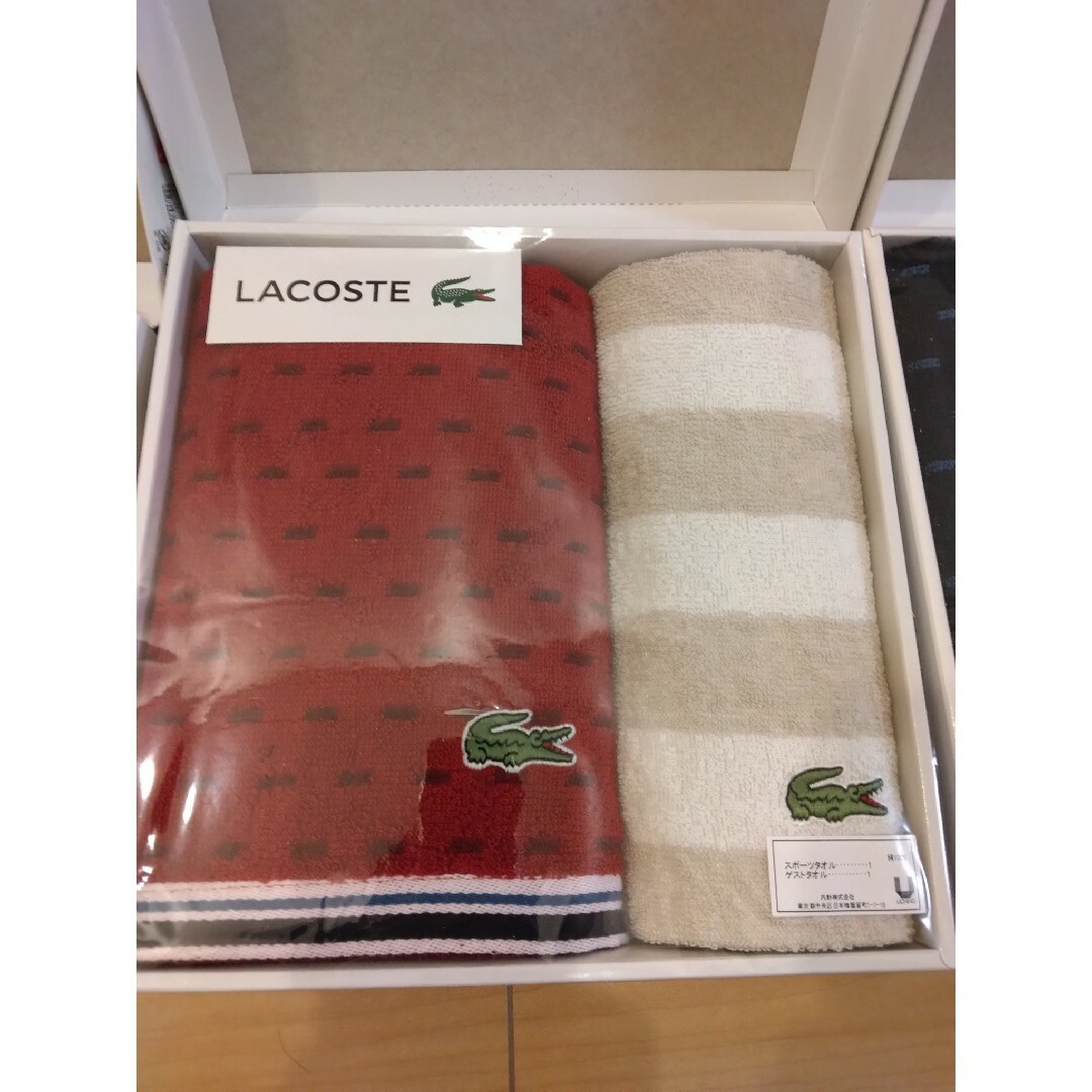 LACOSTE(ラコステ)の★新品、未使用★　LACOSTE　ラコステ　ギフトタオルセット インテリア/住まい/日用品の日用品/生活雑貨/旅行(タオル/バス用品)の商品写真