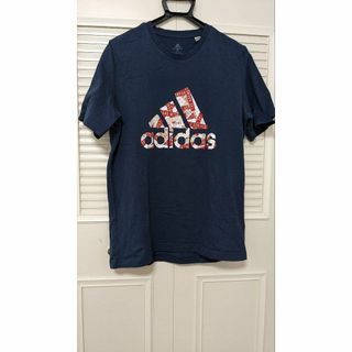 アディダス(adidas)のアディダス　adidas 中古品　古着　Tシャツ　ネイビー系　メンズ　2XL(Tシャツ/カットソー(半袖/袖なし))