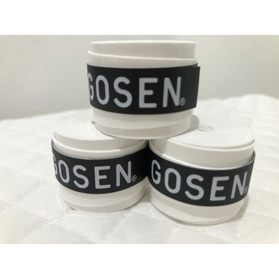 GOSEN(ゴーセン)のGOSEN グリップテープ3個 白色★迅速発送 ゴーセン✳︎色変更可 マイバチ エンタメ/ホビーのエンタメ その他(その他)の商品写真