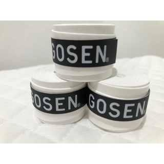 ゴーセン(GOSEN)のGOSEN グリップテープ3個 白色★迅速発送 ゴーセン✳︎色変更可 マイバチ(その他)