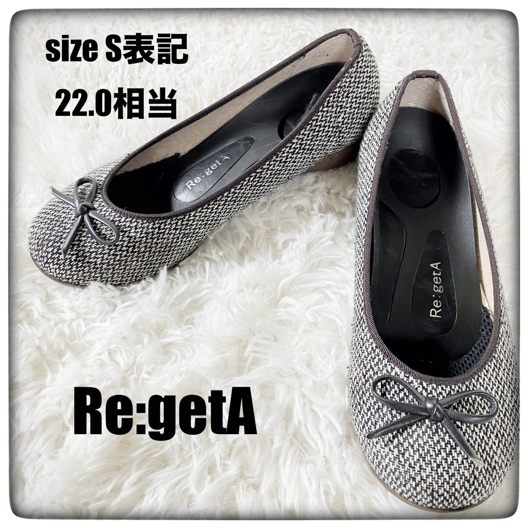 Re:getA(リゲッタ)のRe:getA リゲッタ リボン付きパンプス sizeS表記 22.0 レディースの靴/シューズ(ハイヒール/パンプス)の商品写真