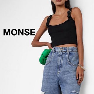 MONSE モンス レザートリム バックルトップ タンク(タンクトップ)