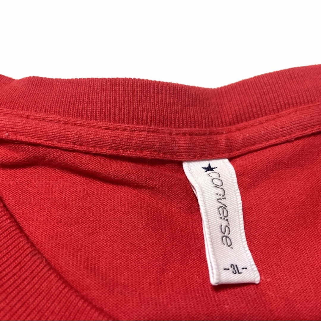 CONVERSE(コンバース)の【CONVERSE】コンバース ラメプリント レッドTシャツ3L  メンズのトップス(Tシャツ/カットソー(半袖/袖なし))の商品写真