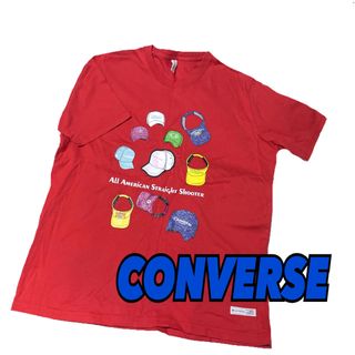 コンバース(CONVERSE)の【CONVERSE】コンバース ラメプリント レッドTシャツ3L (Tシャツ/カットソー(半袖/袖なし))