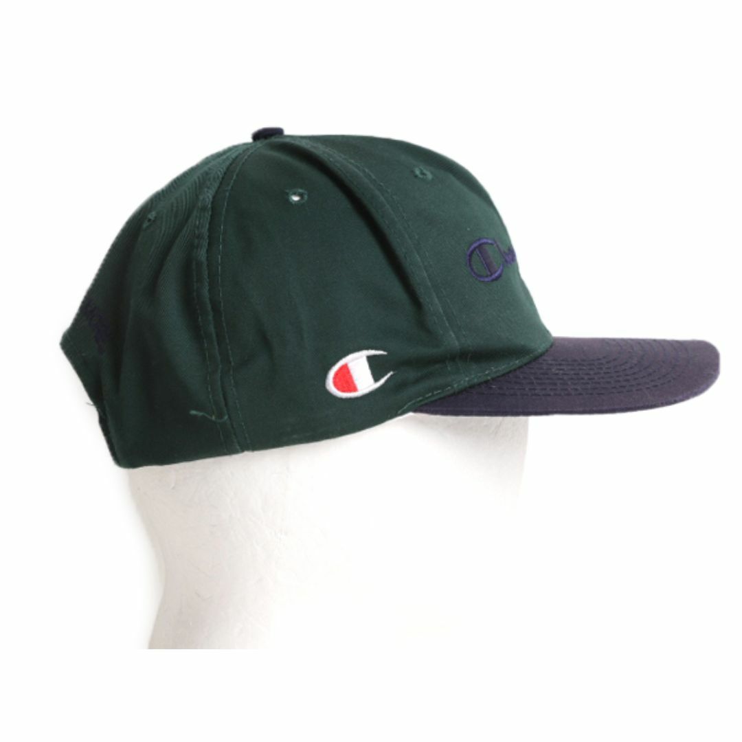 Champion(チャンピオン)の90s チャンピオン 2トーン ベースボール キャップ フリーサイズ 古着 90年代 オールド 帽子 スクリプト ロゴ 刺繍 スナップバック Champion メンズの帽子(キャップ)の商品写真