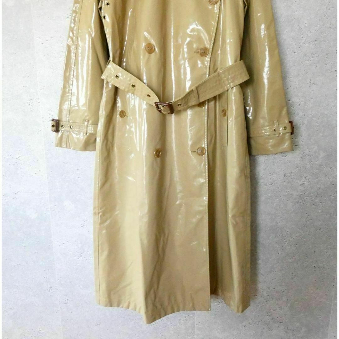 BURBERRY(バーバリー)の美品 BURBERRY PVC ノバチェック ロング丈 トレンチコート レディースのジャケット/アウター(トレンチコート)の商品写真