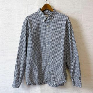 ギャップ(GAP)の超ビッグサイズ3ＸＬ　ＢＤ長袖シャツ　オックスフォード　黒紺ギンガムチェック古着(シャツ)