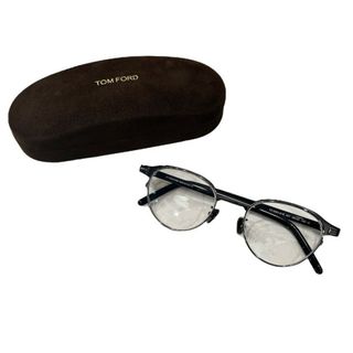 TOM FORD - TOM FORD 22AW シャープブローボストンシェイプメガネ TF5863-D-B 度入り ケース有 アイウェア 眼鏡 トムフォード メンズ