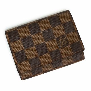 ルイヴィトン(LOUIS VUITTON)のルイ ヴィトン アンヴェロップ カルト ドゥ ヴィジット カードケース 名刺入れ 定期入れ パスケース ダミエ ブラウン 茶 N62920 箱付 LOUIS VUITTON（未使用保管品）(名刺入れ/定期入れ)