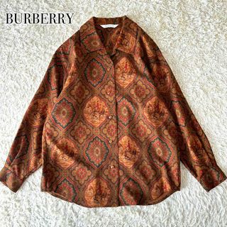 バーバリー(BURBERRY)の90s BURBERRY ビンテージ 乗馬 ペイズリー 総柄 シャツ 長袖 9R(シャツ/ブラウス(長袖/七分))