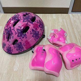 自転車 子供用ヘルメット 膝あてセット売り(自転車)