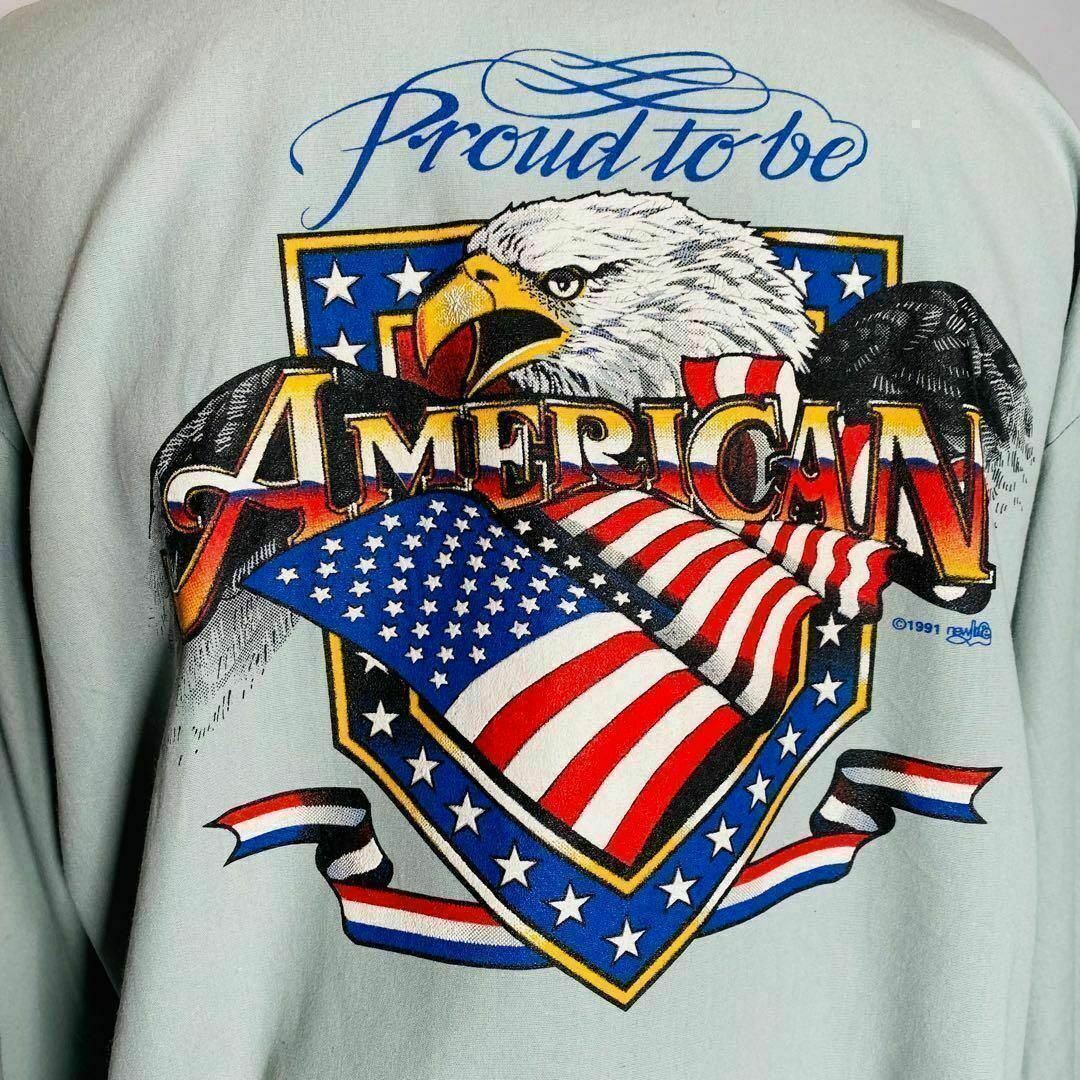 90s USA製 バックプリントブルゾン Vintage 古着アメカジイーグル 90s USA製 バックプリントブルゾン Vintage 古着アメカジイーグル