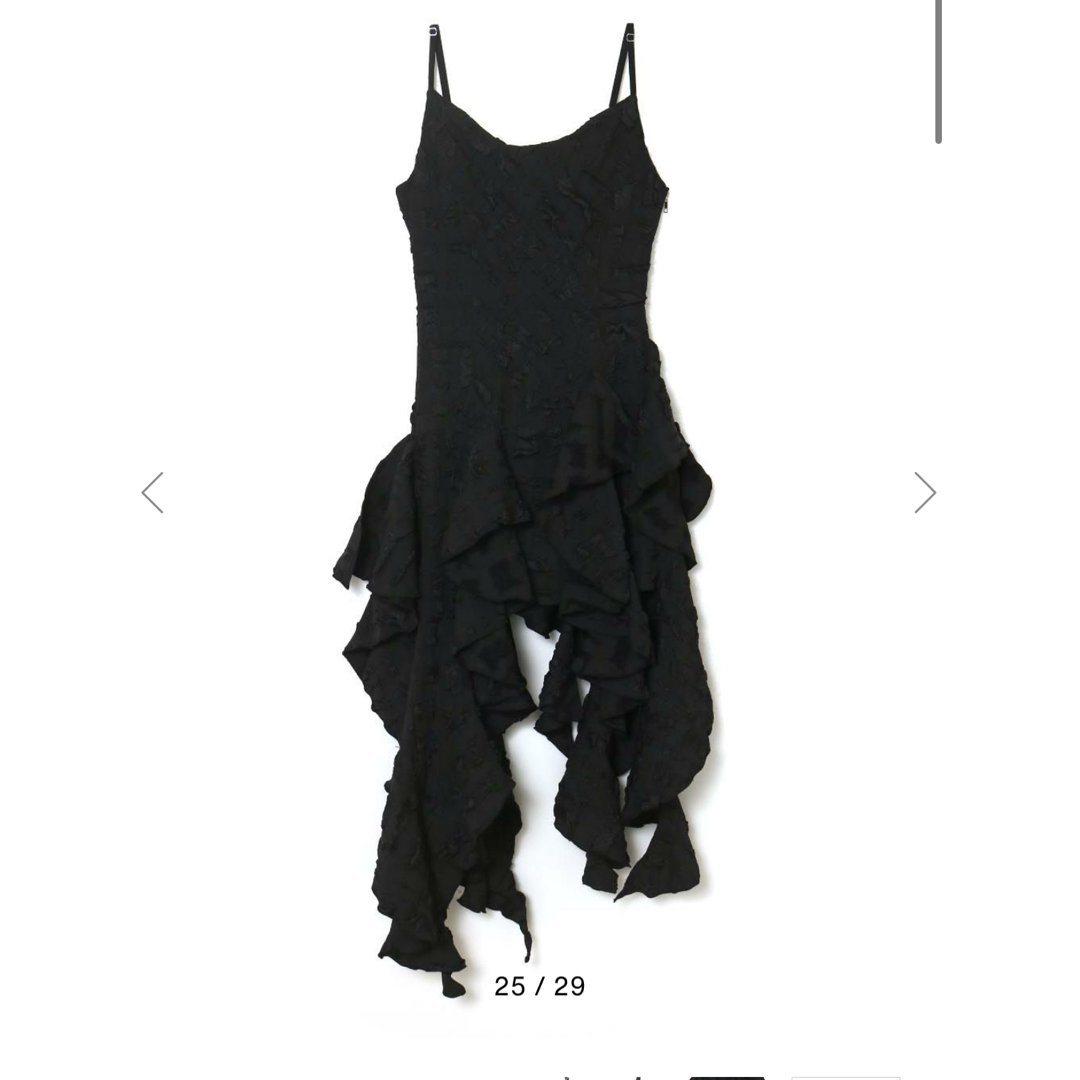 【meltthelady】fleur camisole dress ブラック レディースのワンピース(ミニワンピース)の商品写真