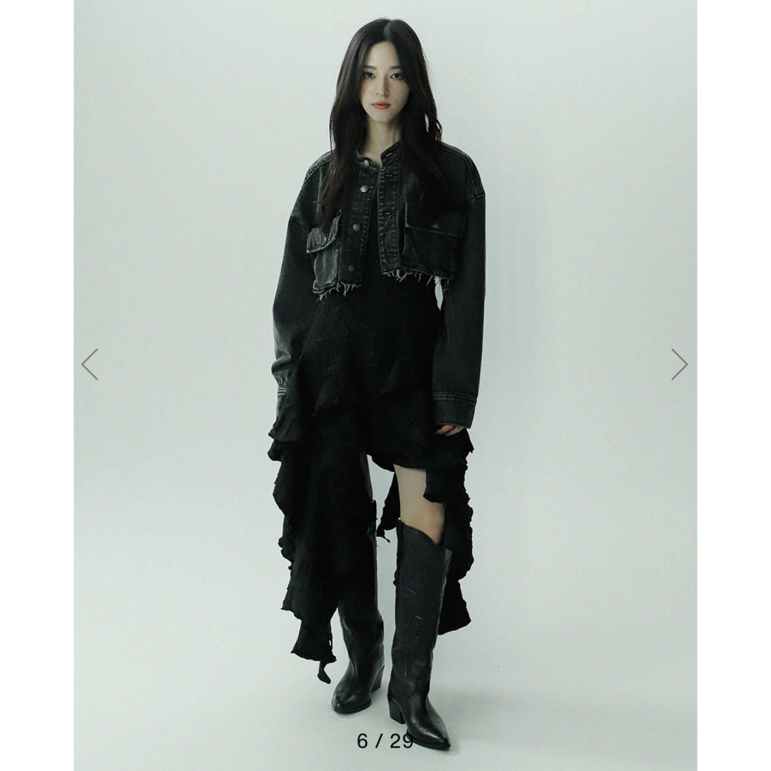 【meltthelady】fleur camisole dress ブラック レディースのワンピース(ミニワンピース)の商品写真