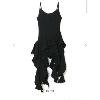 【meltthelady】fleur camisole dress ブラック(ミニワンピース)