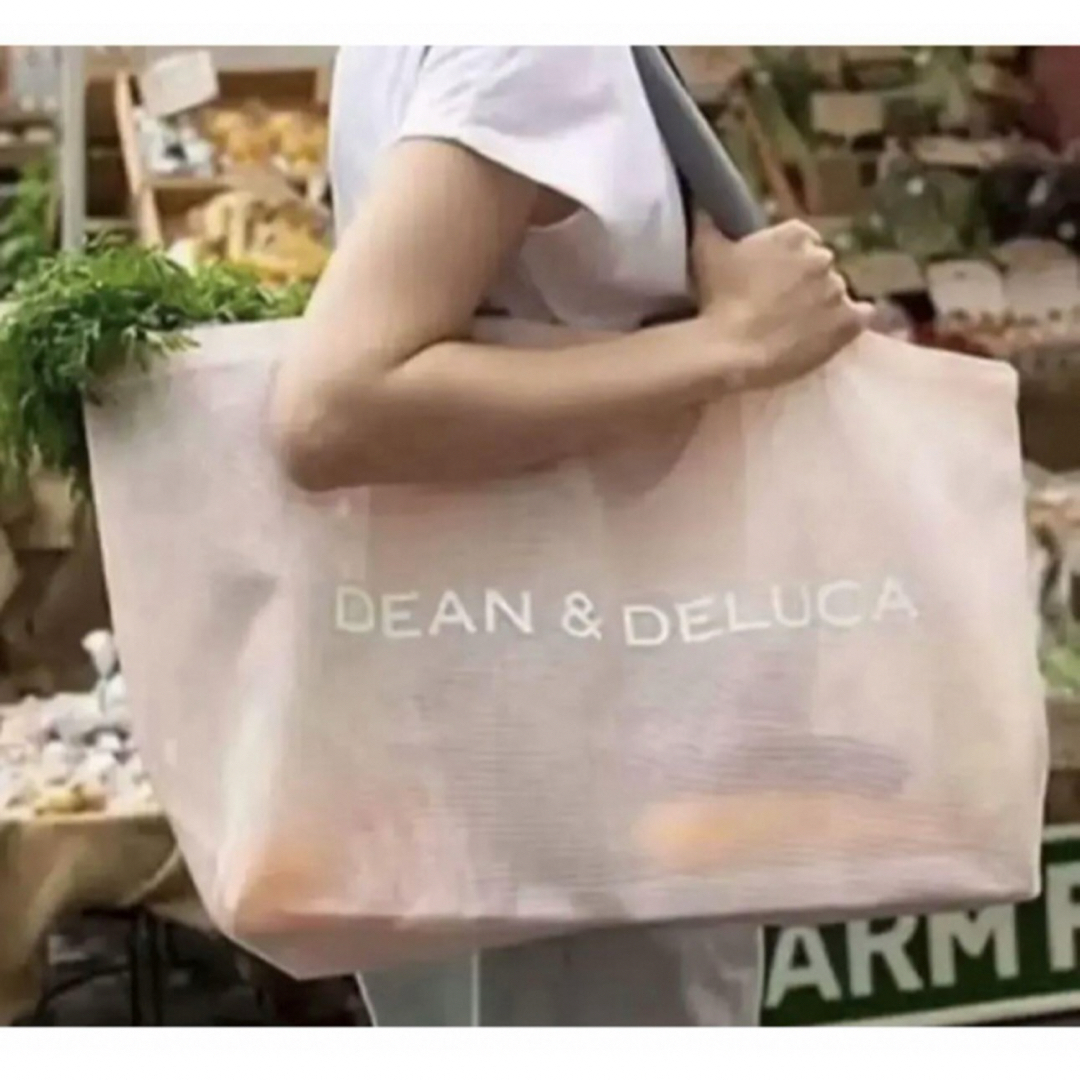 DEAN & DELUCA(ディーンアンドデルーカ)のDEAN&DELUCA メッシュトートバッグ ピンク L ディーン&デルーカ レディースのバッグ(トートバッグ)の商品写真