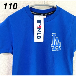 メジャーリーグベースボール(MLB)のMLB ドジャース Tシャツ 半袖　大谷翔平　ブルー　刺繍ロゴ　110(Tシャツ/カットソー)