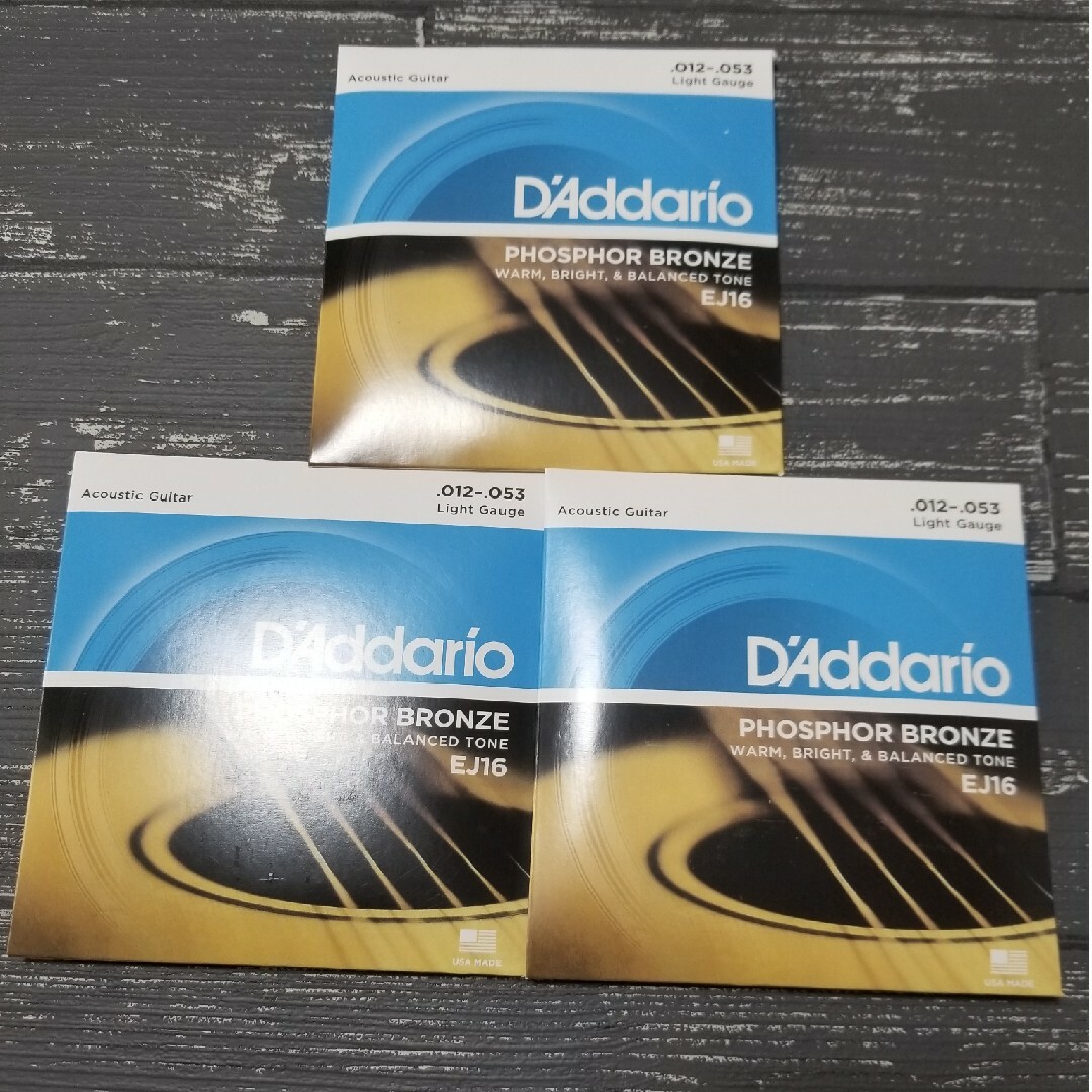 新品　D'Addario　ダダリオ アコースティックギター弦 EJ-16 楽器のギター(弦)の商品写真