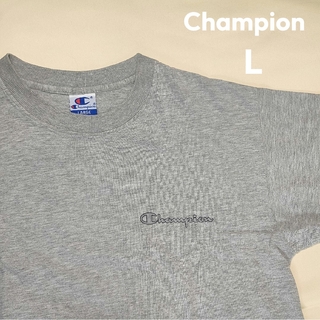 チャンピオン(Champion)のチャンピオン　ロゴプリント　半袖Tシャツ 00s 90s グレー　L　ロゴT(Tシャツ/カットソー(半袖/袖なし))