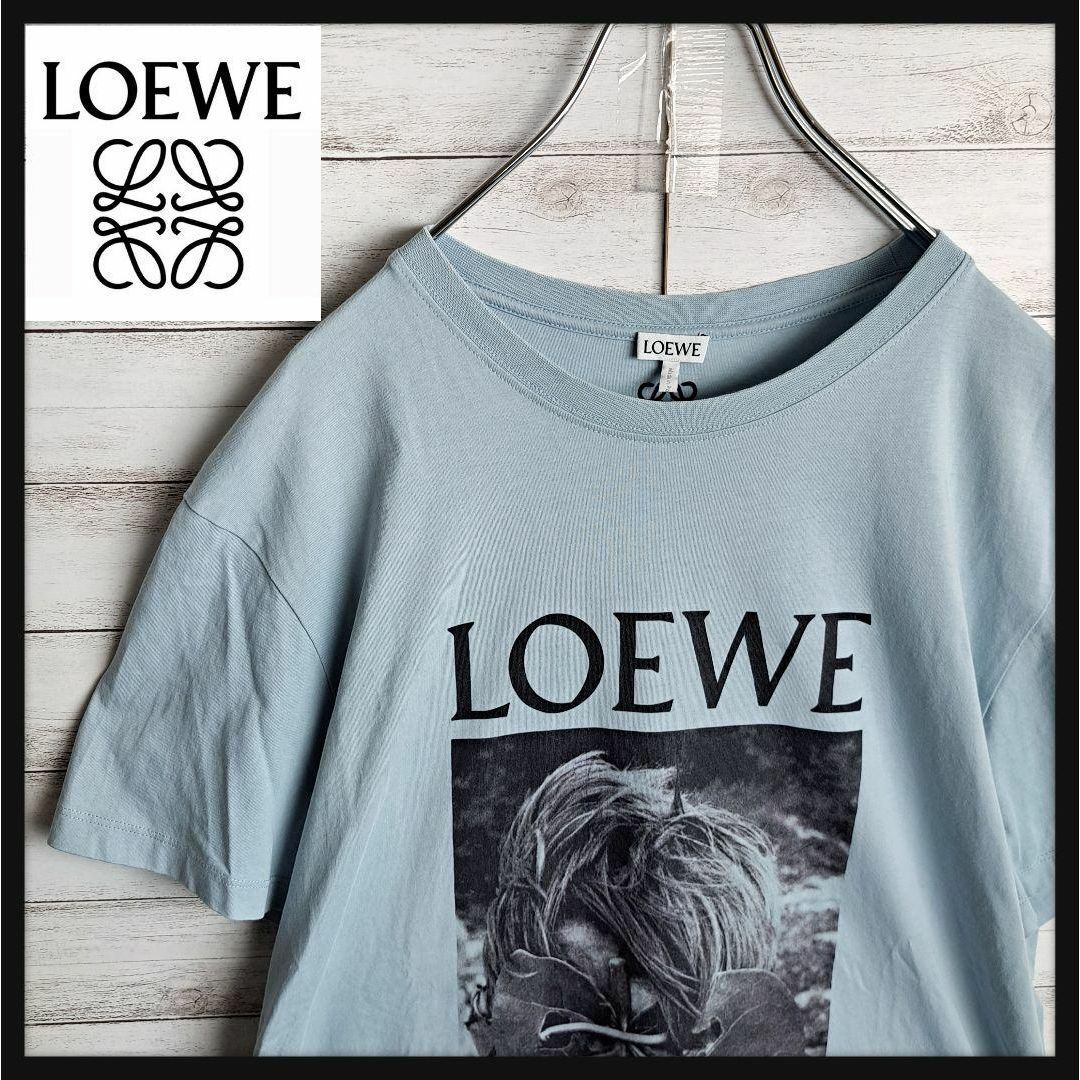 LOEWE(ロエベ)の【最高デザイン】ロエベ Tシャツ ブルー ビックロゴ メンズのトップス(Tシャツ/カットソー(半袖/袖なし))の商品写真