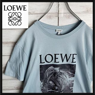 ロエベ(LOEWE)の【最高デザイン】ロエベ Tシャツ ブルー ビックロゴ(Tシャツ/カットソー(半袖/袖なし))