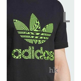 アディダス(adidas)の新品　アディダスオリジナルス　グラフィック 半袖　Tシャツ　L　ブラック(Tシャツ/カットソー(半袖/袖なし))