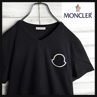 モンクレール(MONCLER)の【入手困難】モンクレール Tシャツ パイルロゴ 刺繍 ワンポイントロゴ ロゴT(Tシャツ/カットソー(半袖/袖なし))