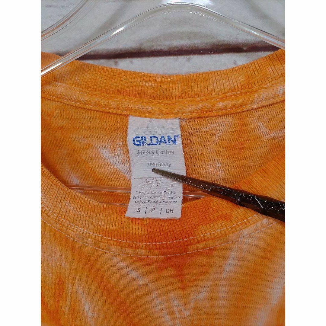 GILDAN　ギルダン　Tシャツ　古着　半袖　ティーシャツ　タイダイ柄　オレンジ メンズのトップス(Tシャツ/カットソー(半袖/袖なし))の商品写真