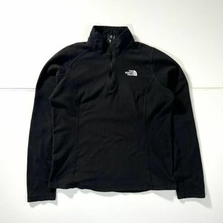 ザノースフェイス(THE NORTH FACE)のザ・ノースフェイス ブラック ハーフジップ フリース レディース M(ブルゾン)