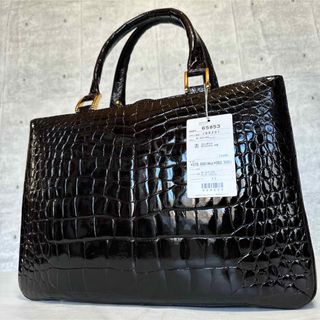 クロコダイル(Crocodile)の未使用品 POLA×amian 高級クロコダイル ハンドバッグ タグ付き JRA(ハンドバッグ)