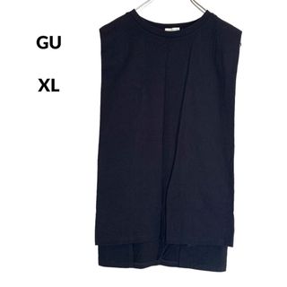 ジーユー(GU)の新品未使用 GU ジーユー ショルダータック ノースリーブ XL(Tシャツ(半袖/袖なし))