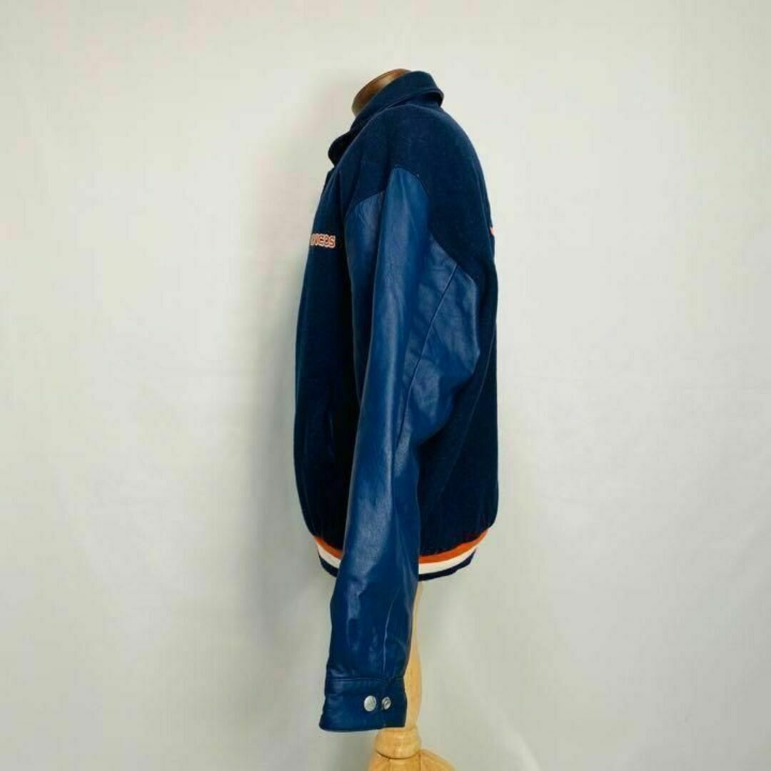 VINTAGE(ヴィンテージ)のNFL BRONCOS レザースタジャン ジェフハミルトン 古着アメフト メンズのジャケット/アウター(スタジャン)の商品写真