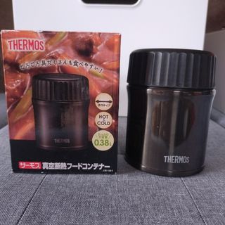 サーモス(THERMOS)の真空断熱フードコンテナー 0.38L ブラック(弁当用品)