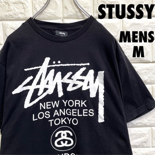ステューシー(STUSSY)のステューシー　ワールドツアー　半袖Tシャツ　メンズMサイズ(Tシャツ/カットソー(半袖/袖なし))