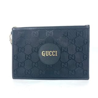 グッチ(Gucci)のグッチ GUCCI オフザグリッド OFF THE GRID 625598 GG ストラップ付 カバン セカンドバッグ クラッチバッグ ナイロン/レザー ブラック 美品(セカンドバッグ/クラッチバッグ)